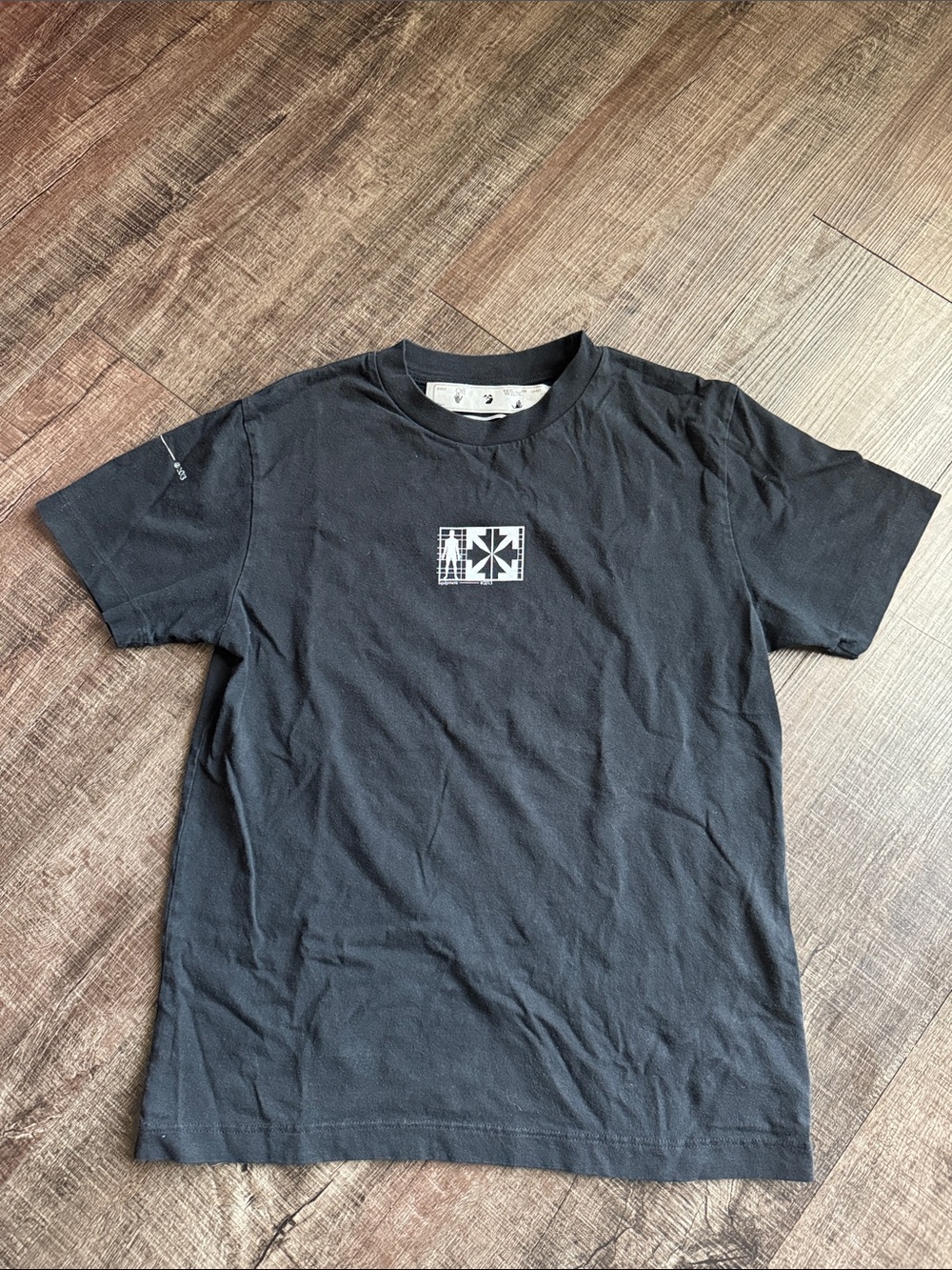 Off-White Black Short Sleeve Graphic Tee